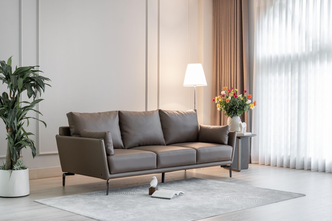 Dài 2.1m - da thật màu nâu