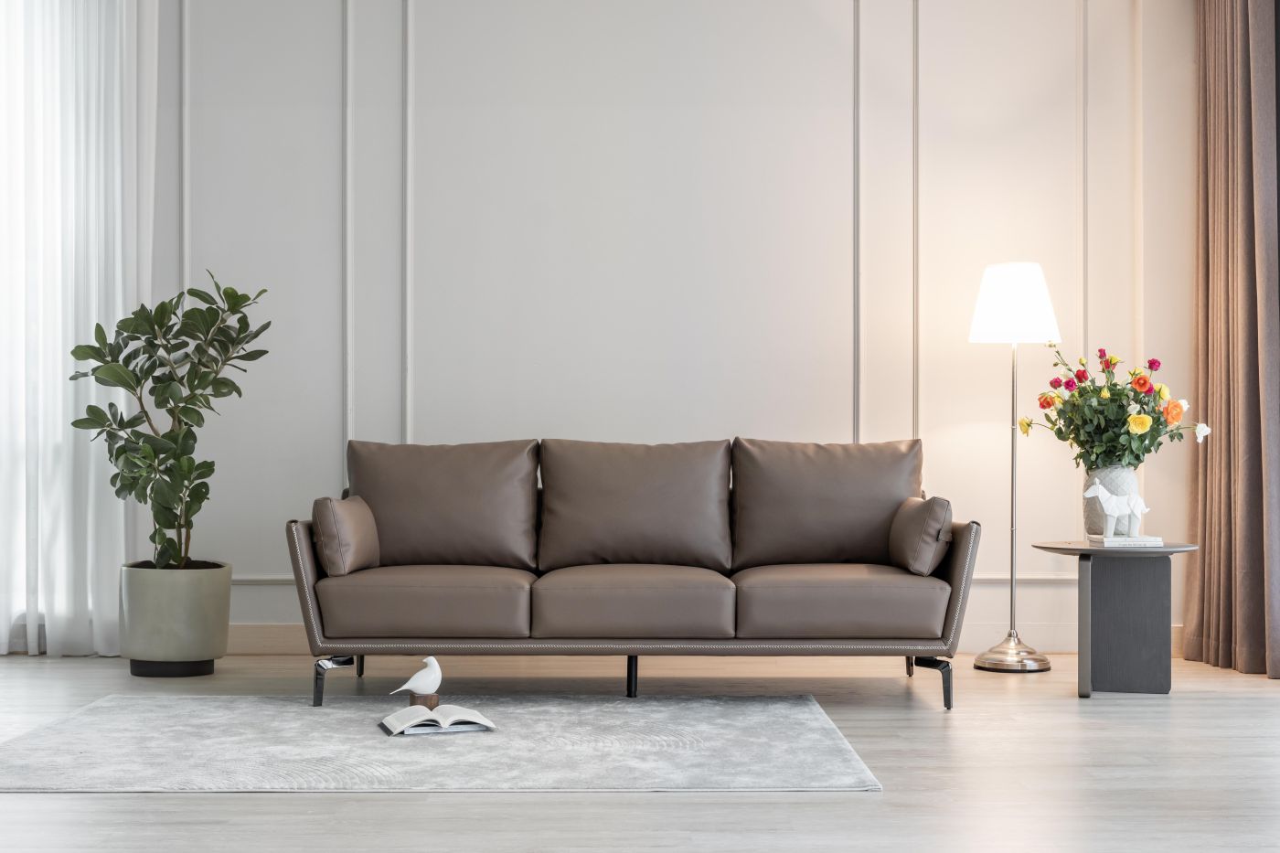 Dài 2.1m - da thật màu nâu