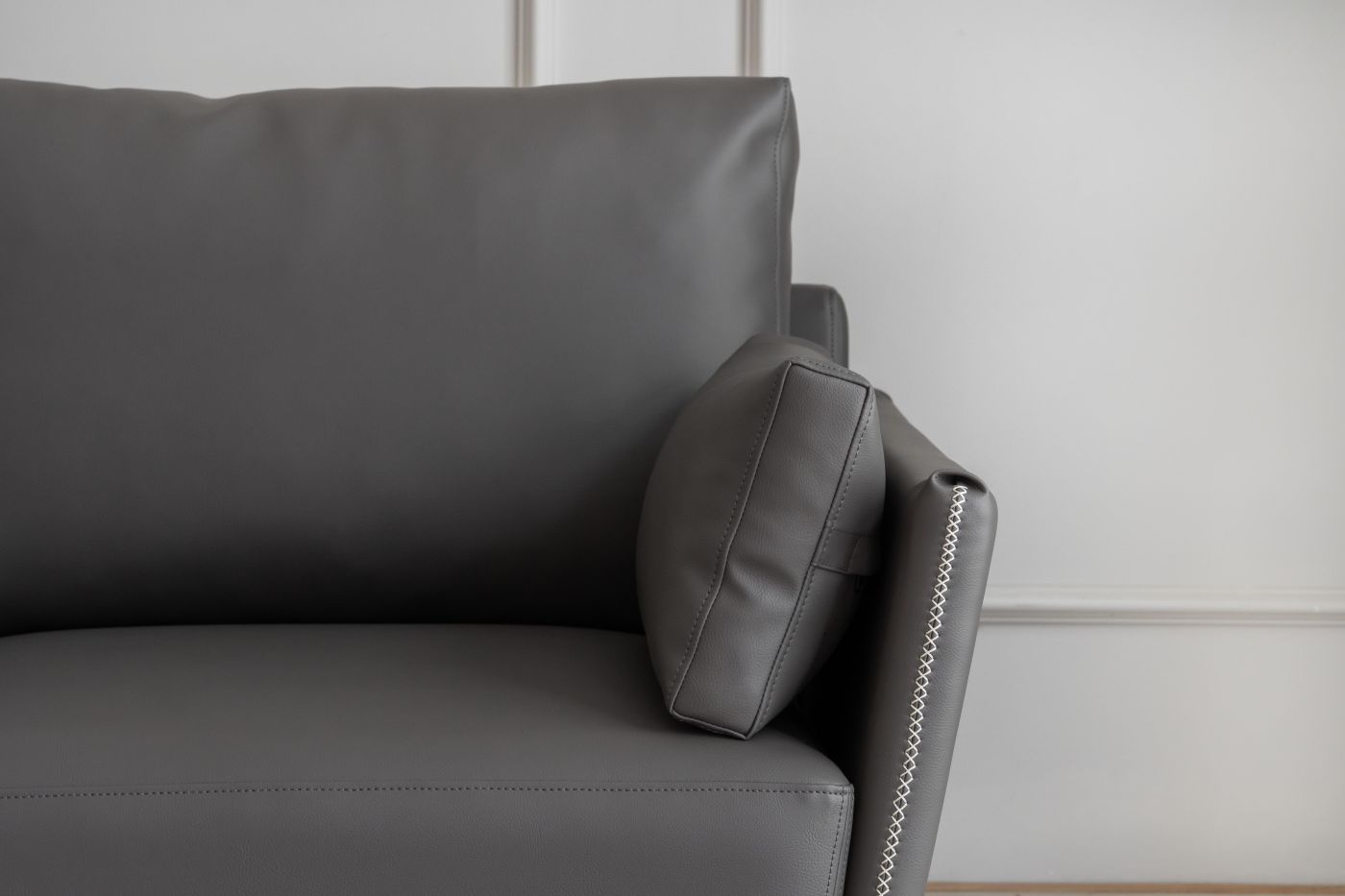 Dài 2.1m - da thật màu xám ghi