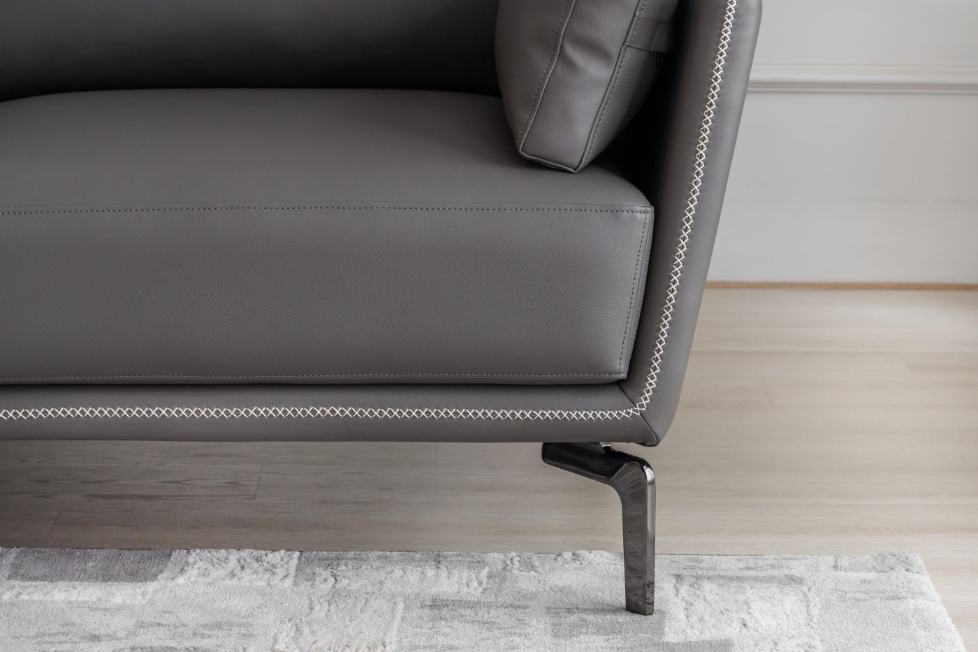 Dài 2.1m - da thật màu xám ghi